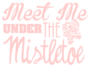Vel Strijkletters Kerst Meet Me Under The Mistletoe Flock Zacht Roze - afb. 2
