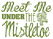 Vel Strijkletters Kerst Meet Me Under The Mistletoe Holografische Goud - afb. 2