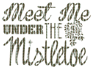 Vel Strijkletters Kerst Meet Me Under The Mistletoe Holografische Zilver - afb. 2