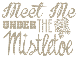 Vel Strijkletters Kerst Meet Me Under The Mistletoe Parlemoer - afb. 2