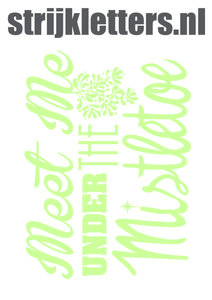 Vel Strijkletters Kerst Meet Me Under The Mistletoe Glow in the Dark - afb. 1