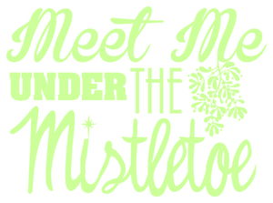 Vel Strijkletters Kerst Meet Me Under The Mistletoe Glow in the dark Glow in the Dark - afb. 2