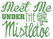 Vel Strijkletters Kerst Meet Me Under The Mistletoe Glitter Aqua - afb. 2