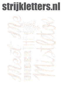 Vel Strijkletters Kerst Meet Me Under The Mistletoe Glitter White Glitter 444 - afb. 1