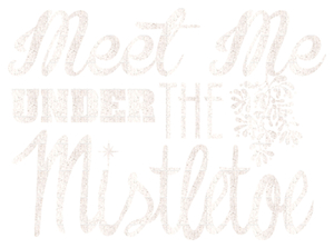 Vel Strijkletters Kerst Meet Me Under The Mistletoe Glitter White Glitter 444 - afb. 2