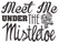 Vel Strijkletters Kerst Meet Me Under The Mistletoe Glitter Black Glitter 458 - afb. 2
