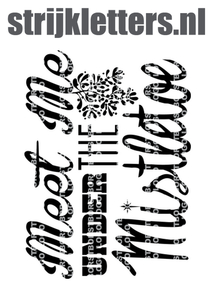 Vel Strijkletters Kerst Meet Me Under The Mistletoe Flex BORSTLOGO - afb. 1