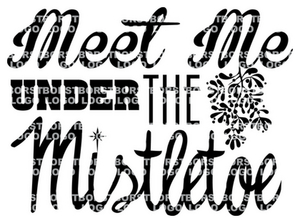 Vel Strijkletters Kerst Meet Me Under The Mistletoe Flex BORSTLOGO - afb. 2