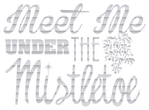 Vel Strijkletters Kerst Meet Me Under The Mistletoe Glitter Rainbow White 488 - afb. 2