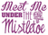 Vel Strijkletters Kerst Meet Me Under The Mistletoe Glitter Lavender - afb. 2
