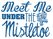 Vel Strijkletters Kerst Meet Me Under The Mistletoe Glitter Columbia Blue - afb. 2