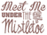 Vel Strijkletters Kerst Meet Me Under The Mistletoe Glitter Confetti - afb. 2
