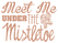 Vel Strijkletters Kerst Meet Me Under The Mistletoe Glitter Light Rose Gold - afb. 2