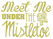 Vel Strijkletters Kerst Meet Me Under The Mistletoe Glitter Coronado Gold - afb. 2