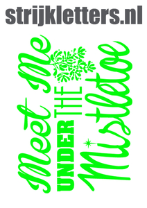 Vel Strijkletters Kerst Meet Me Under The Mistletoe Glow in the Dark Groen - afb. 1