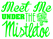 Vel Strijkletters Kerst Meet Me Under The Mistletoe Glow in the Dark Groen - afb. 2