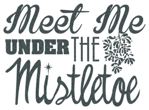 Vel Strijkletters Kerst Meet Me Under The Mistletoe Glitter Grey Glitter 459 - afb. 2