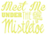 Vel Strijkletters Kerst Meet Me Under The Mistletoe Glitter Neon Yellow Glitter 446 - afb. 2