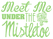 Vel Strijkletters Kerst Meet Me Under The Mistletoe Glitter Neon Groen Glitter - afb. 2