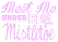 Vel Strijkletters Kerst Meet Me Under The Mistletoe Glitter Neon Purple 480 - afb. 2