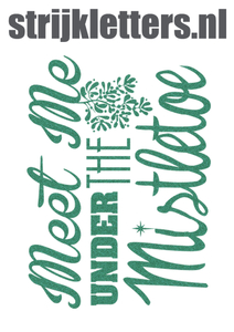 Vel Strijkletters Kerst Meet Me Under The Mistletoe Glitter Emerald Glitter 427 - afb. 1
