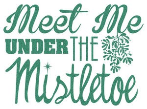 Vel Strijkletters Kerst Meet Me Under The Mistletoe Glitter Emerald Glitter 427 - afb. 2