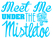 Vel Strijkletters Kerst Meet Me Under The Mistletoe Glow in the Dark Blauw - afb. 2