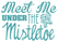 Vel Strijkletters Kerst Meet Me Under The Mistletoe Glitter Sky Bleu Glitter 445 - afb. 2