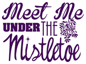 Vel Strijkletters Kerst Meet Me Under The Mistletoe Glitter Purple Glitter 424 - afb. 2