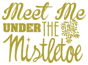 Vel Strijkletters Kerst Meet Me Under The Mistletoe Glitter Gold Glitter 451 - afb. 2