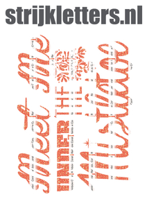 Vel Strijkletters Kerst Meet Me Under The Mistletoe Glitter Rainbow Coral Glitter ST - afb. 1