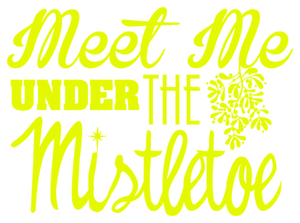 Vel Strijkletters Kerst Meet Me Under The Mistletoe Glow in the dark Glow in the Darg Geel - afb. 2