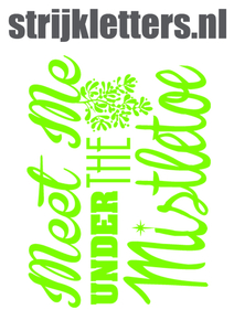 Vel Strijkletters Kerst Meet Me Under The Mistletoe Metallics Lime Metallic - afb. 1