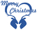 Vel Strijkletters Kerst Merry Christmas Deer Glitter Blauw - afb. 2