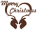 Vel Strijkletters Kerst Merry Christmas Deer Glitter Brons - afb. 2