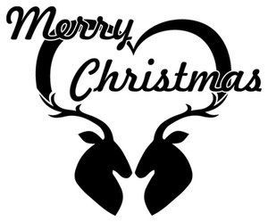 Vel Strijkletters Kerst Merry Christmas Deer Nylon Grip Zwart - afb. 2
