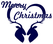 Vel Strijkletters Kerst Merry Christmas Deer Flex Donker Marine Blauw - afb. 2
