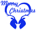 Vel Strijkletters Kerst Merry Christmas Deer Design Carbon Blauw - afb. 2