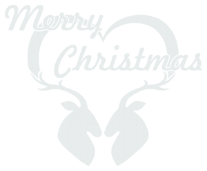 Vel Strijkletters Kerst Merry Christmas Deer Design Carbon Wit - afb. 2