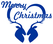 Vel Strijkletters Kerst Merry Christmas Deer Metallics Blauw Metallic - afb. 2