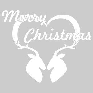Vel Strijkletters Kerst Merry Christmas Deer Polyester Ondergrond Wit - afb. 2