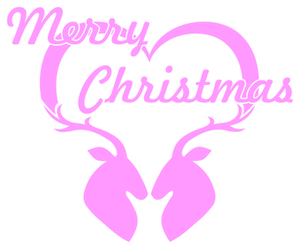 Vel Strijkletters Kerst Merry Christmas Deer Flex Neon Roze - afb. 2