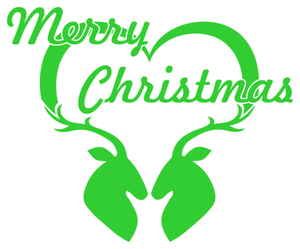 Vel Strijkletters Kerst Merry Christmas Deer Flex Limoen Groen - afb. 2