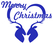 Vel Strijkletters Kerst Merry Christmas Deer Flex Middel Blauw - afb. 2