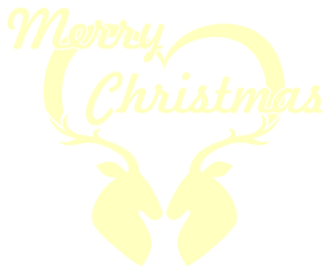 Vel Strijkletters Kerst Merry Christmas Deer Flex Pastel Geel - afb. 2