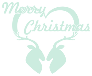 Vel Strijkletters Kerst Merry Christmas Deer Flex Pastel Groen - afb. 2
