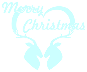 Vel Strijkletters Kerst Merry Christmas Deer Flex Baby Blauw - afb. 2