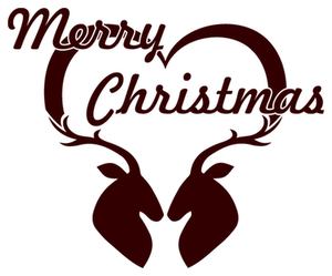Vel Strijkletters Kerst Merry Christmas Deer Flex Bruin - afb. 2