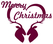Vel Strijkletters Kerst Merry Christmas Deer Flex Burgundy - afb. 2