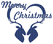 Vel Strijkletters Kerst Merry Christmas Deer Holografische Blauw - afb. 2